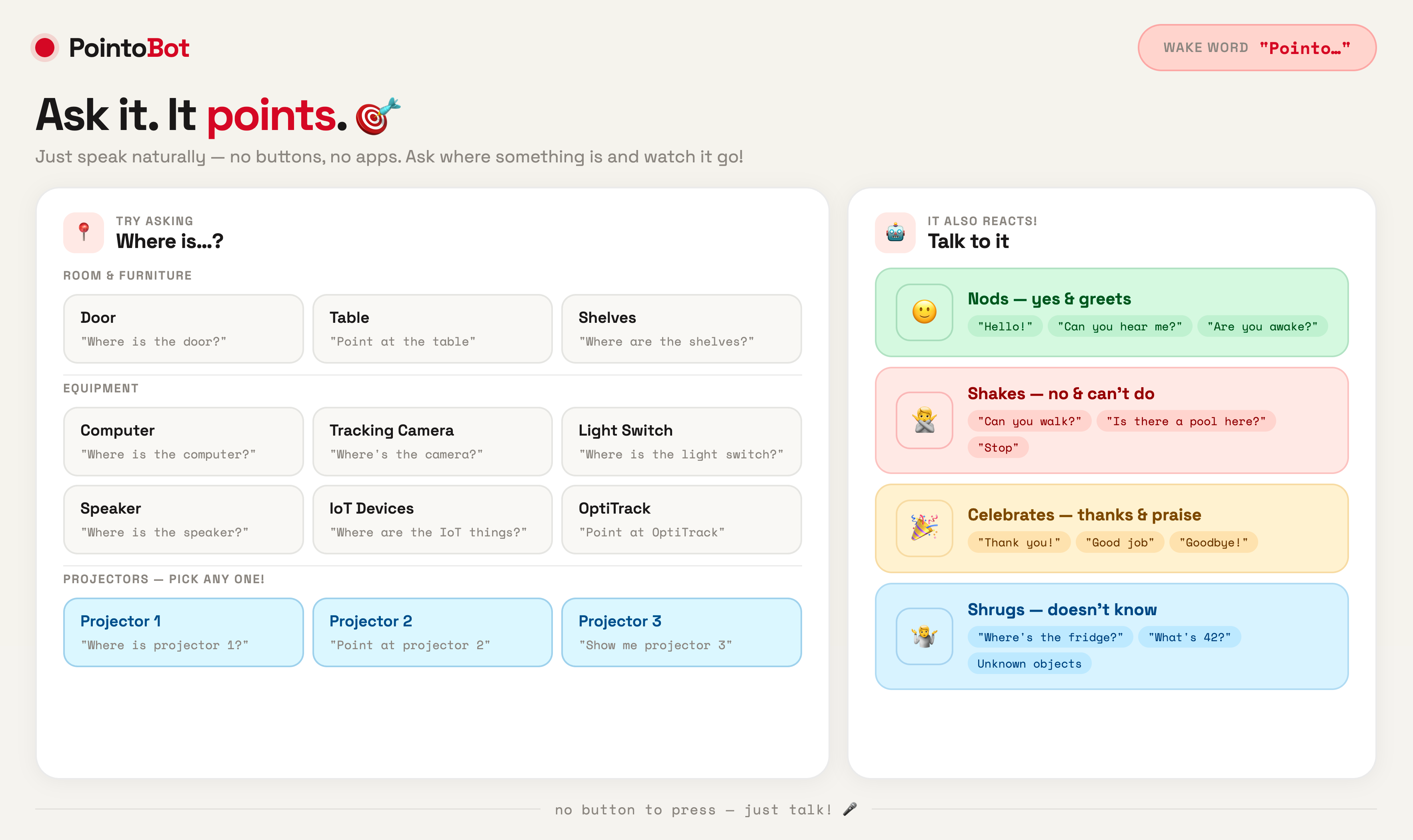 Pointo kiosk interface